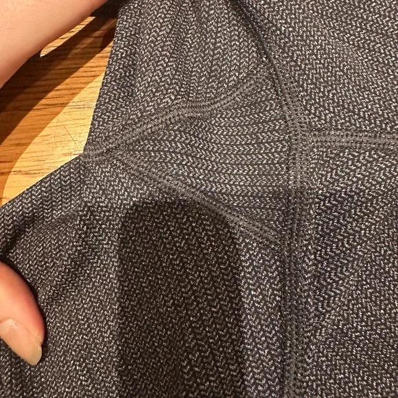Lululemon Speed Up Tight 28" Size 4 Luxtreme Knit Heathered Black Herringbone - Picture 14 of 16
